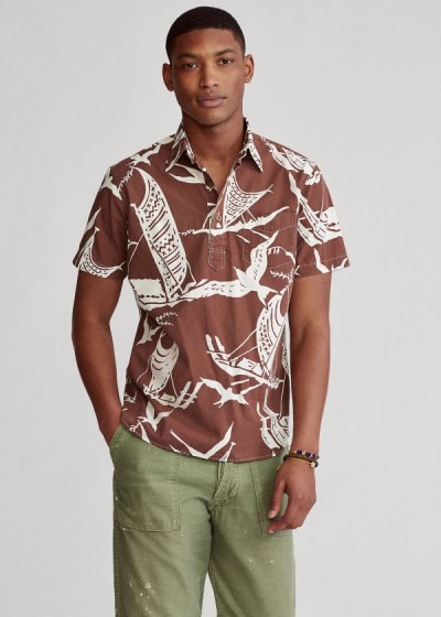 Polo Ralph Lauren Kon-Tiki Poplin Popover Skjorter Herre Danmark (NYLXA9312)